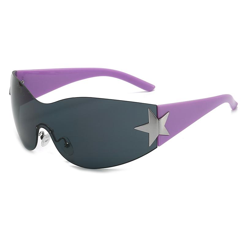 Fashion Sunglasses for Women Men Trendy Shield Wrap Around Sunglasses Oversized Fashion Frameless Sun Glasses