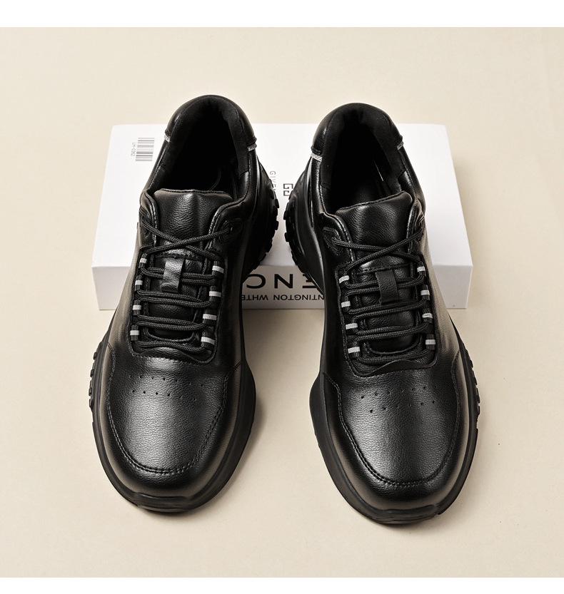 2025 Men's Live Broadcast Casual Soft Sole Dad Shoes - Winter Breathable Leather Sneakers
