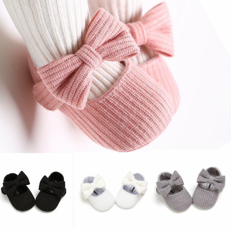Baby Bow Knot Non-slip Toddler Shoes, Breathable Soft Sole for 0-18 Months