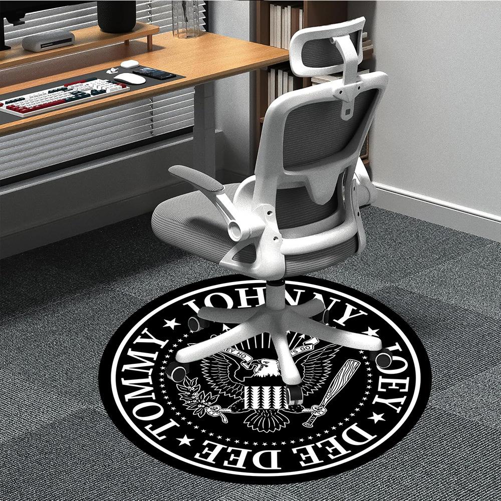 

1PC The Ramones Office Round Area Rug, Indoor Mat Suitable For Office, Under Office Chairs Bedroom Living Room Home Decor DT1212086 80cm by 80cm