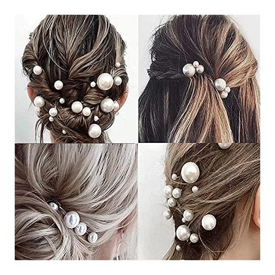 YFFSFDC Pearl Hair Pins, 36 Count, for Weddings, Graduations, Ceremonies, Hair Accessories, Kimono, Styling, Photoshoots