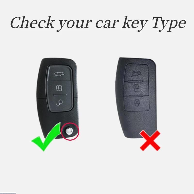 For Ford Focus 2 Mk2 Fiesta Mondeo Galaxy Falcon Territory Ecosport Kuga Escape Car Key Case Cover Shell Keychain Accessories