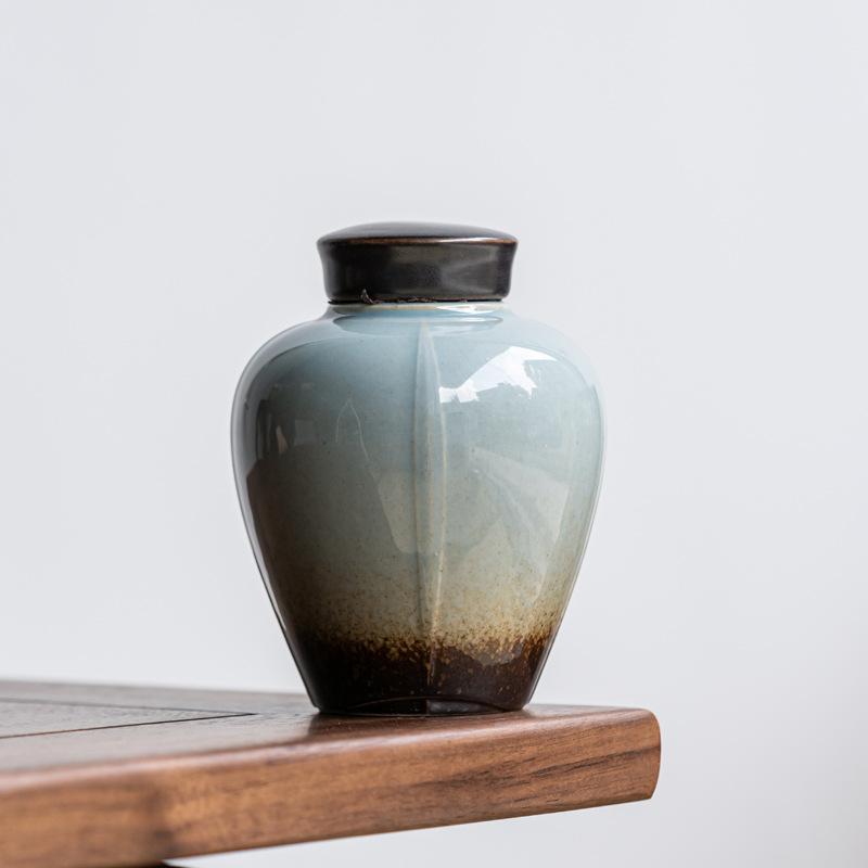 Vintage Plum Blossom Ceramic Tea Jar Sealed Coffee Candy Jar Antique Art Decorative Jars Storage Ornaments Home Decoration Gifts