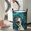 Sally Face Game Anime SF Horror Sal Fisher Foldable Laundry Baskets Dirty Clothes Toys Storage Basket Large Waterproof Bag