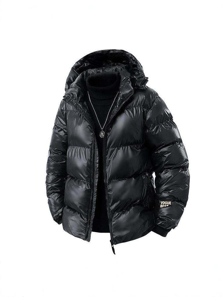 Men's 2025 Winter Hooded Thick Cotton Jacket - Warm, Windproof Korean Style Casual Coat