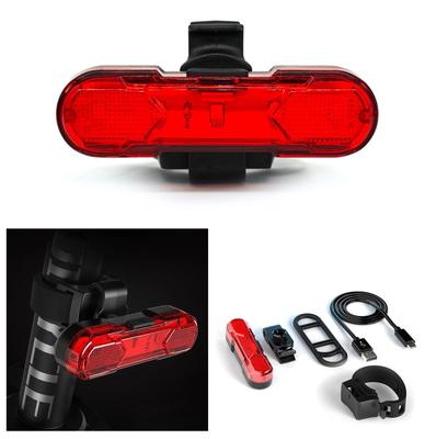 USB Bike Light 4 Modes Rotating, Red