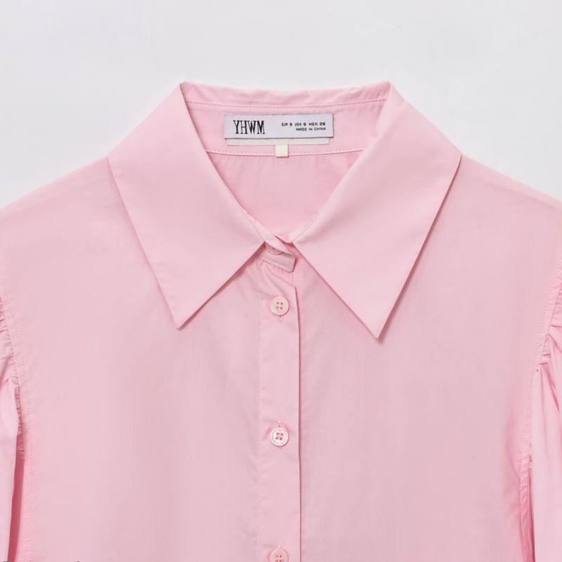 Kaslead New Arrival Women's Fashion Style Stylish Simple and Versatile Casual Poplin Shirt 2731082