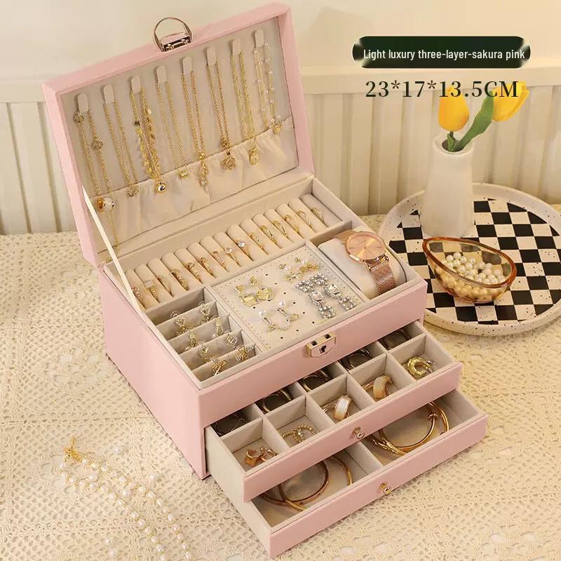 

Handon Leather 3-Tier Jewelry Storage Box