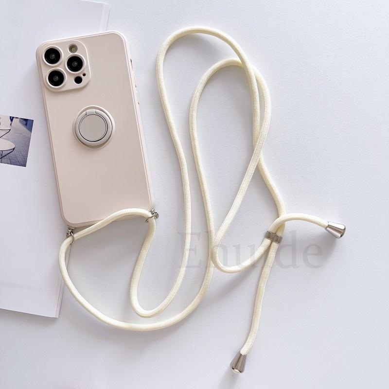 Ring Holder Strap Case For Samsung Galaxy S24 S23 S22 Ultra S21 Plus S20 FE A54 A34 A14 Crossbody Cord Lanyard Magnetic Cover