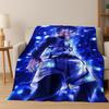 Cartoon BLUE LOCK Football Anime Isagi 3D Flannel Blanket,Warm and Cozy Soft Throw Blanket for Home Bedroom Bed Sofa Cover Kids