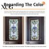 Waterproof Window Decal Privacy Film Vintage Stained Glass Style Static Cling Reusable Decorative Sticker for Cabinet Bathroom Kitchen Door
