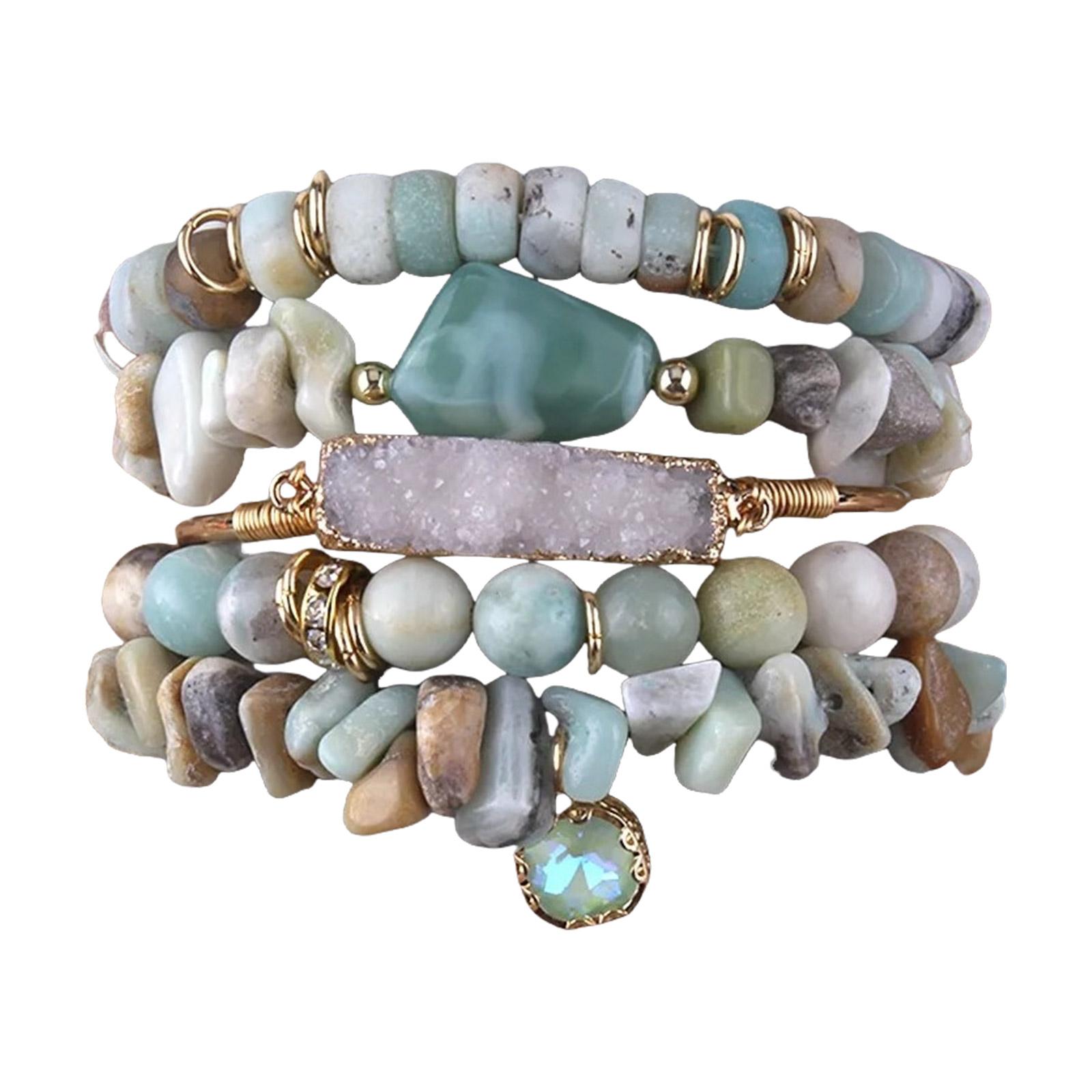 Браслет из натурального камня ручной работы, браслет из бусин, регулируемый браслет, унисекс, браслет с подвесками, подходит для всех размеров запястья 2