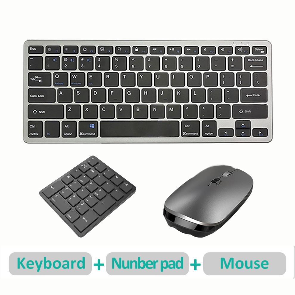 JOMAA 2.4G Bluetooth Keyboard Mini Multimedia Wireless Keyboard Mouse Set with Multi-device Gaming Bluetooth Keyboard Mice