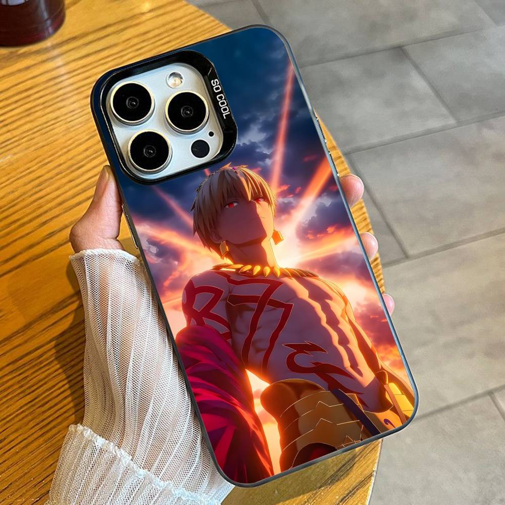 S-Saber Stay-night G-Gilgamesh F-Fate Чехол для телефона для iPhone 16 17 15 14 12 13 Pro Max Черный Конфетный Матовый Ударопрочный Чехол iPhone11PROMAX