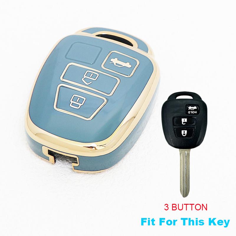 Soft Tpu Car Key Cover Case Keyless For Toyota Camry Rav4 Corolla Tacoma Vios Prius C Highlander Accessories