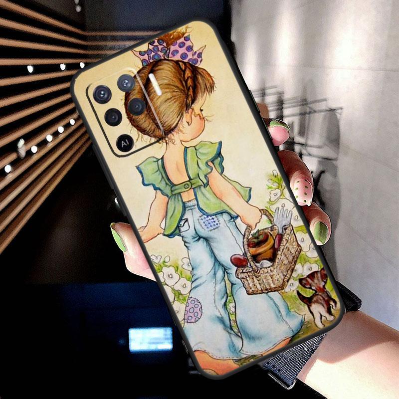 

Sarah Kay pattern Case For OPPO A96 A76 A16 A94 A74 A54 A53 A57 S A15 A52 A72 A93 A5 A9 A31 A17 A77 A78 Coque OPPO A54 5G