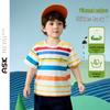 ASK JUNIOR Boys' Rainbow Stripe Color-Block T-Shirt