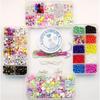 4 BOX Mix Jewelry Making Sand Beads Letter Beads And Figure Colorful Beads For Kids Jewelry Making Set 45 Pieces Jewelry