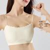 Seamless Breathable Back-Cutout Camisole Bralette with Thin Straps and Wireless Support for Women