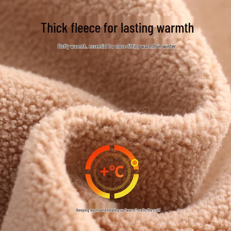 MaoRen Women's High-Waist Thermal Black Leggings