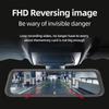 Full HD 1080P Streaming Dash Cam Full Screen Touch 10 Inch Dual Lens 170 Angle Night Vision Wifi App Control Vehicle DVR