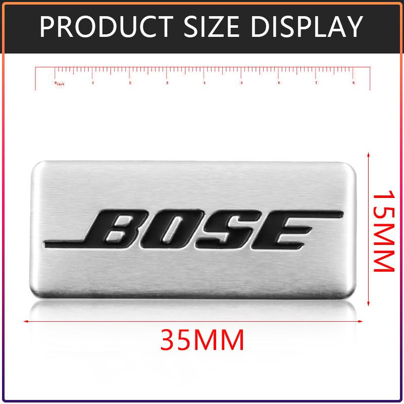BOSE Letter Logo Badge aluminum 3D car audio stickers For bmw Dacia Alfa Romeo Lada Skoda Hyundai Infiniti Volvo Jaguar