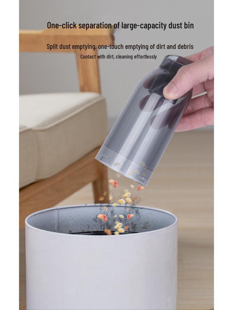 Wireless Car-Mounted Mini Vacuum Cleaner with Blowing and Suction, Portable Handheld Design, Lithium Battery Powered