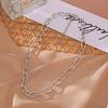 Collana Grande di Moda per Donna Twist Colore Oro Placcato Argento Chunky Spessa Choker a Catena con Lucchetto Gioielli da Festa Regali