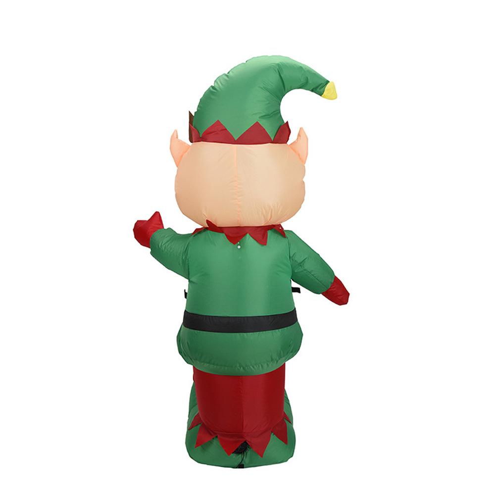 Christmas Inflatables Outdoor Decorations Elf 5FT Built-in LED Lights and Air Blower Blow Up