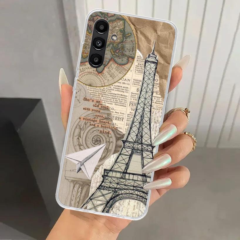 World Map Travel Plans Phone Case for Samsung Galaxy A17 A16 A26 A36 A56 A15 A25 A35 A55 A14 A24 A34 A54 A13 A23 A33 A53 A05S A0