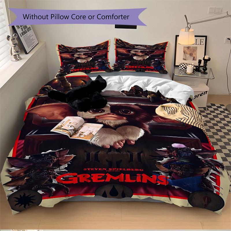 3pcs Gremlins Cover Set,Soft Comfortable Duvet Cover,Guest Room (1*Duvet Cover + 2*Pillowcases, Without Core) yy251024185