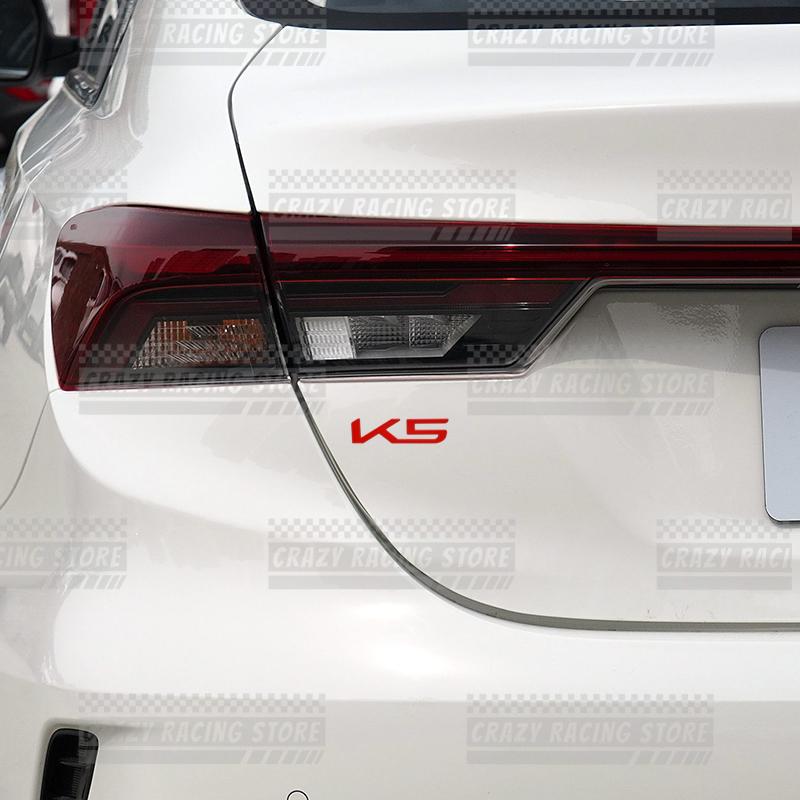 1Pc Car Badges For K8 K5 K3 Sportage Forte Cerato RIO Rear Trunk Emblem Metal 3D Stickers Body Decals Lettering Decor Styling