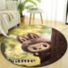 Personalized L-Labubu Round Chair Office Rug - Perfect for Mat, Office Chair & More - Ideal Gift for Birthdays and Holidays