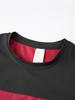 Men Color Block Casual Round Neck Short Sleeve T Shirt Cargo Shorts Two Piece Set