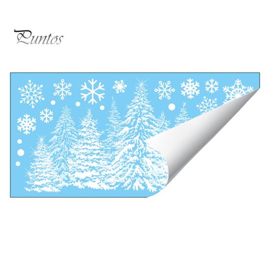 PVC Window Decals Christmas Tree Snowflake Static Sticker, Double-sided Cling Decal, Seasonal Glass Stickers Reusable for Parties Holiday Winter