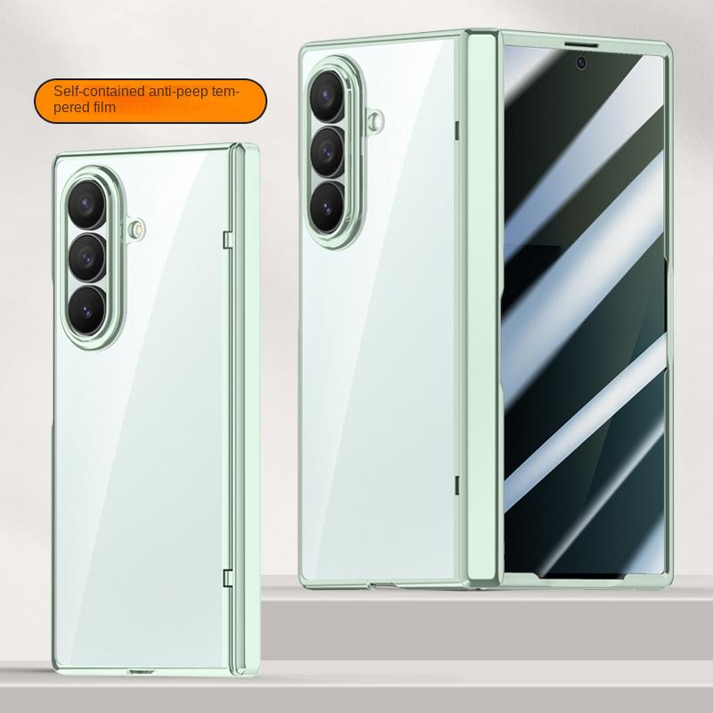 Transparent Screen Tempered Glass Protector Case For Samsung Galaxy Z Fold 7 fold7 All-inclusive Spring Hinged Cover