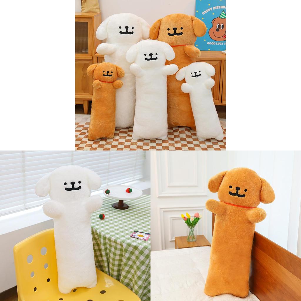 Lit Oreiller en Peluche Forme Chien Avec Remplissage en Fibre de Polyester Pour le Sommeil et la Relaxation