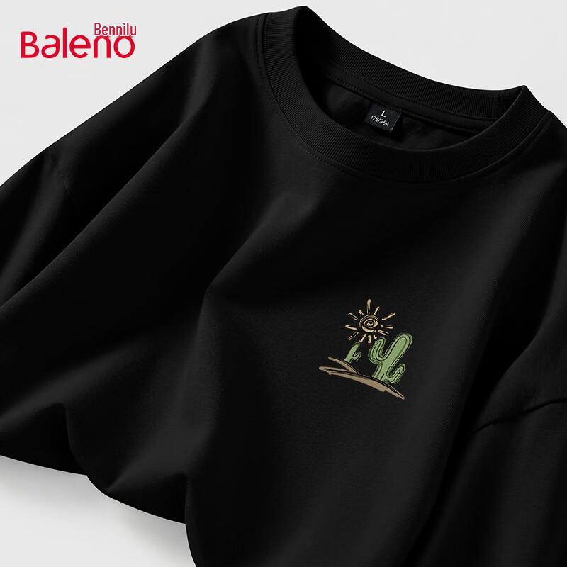 Baleno Men s Heavyweight Relaxed Fit Cotton Long Sleeve T-shirt 4XL