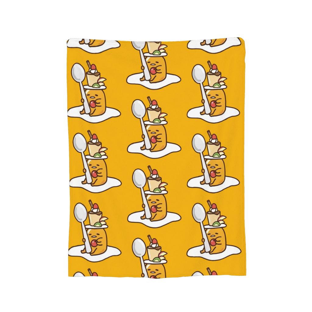 Gudetama Uovo Pigro Coperta Cartone Animato Coperta Plaid in Flanella Estiva per Aria Condizionata Personalizzata Ultra-Morbida Calda Copriletto,