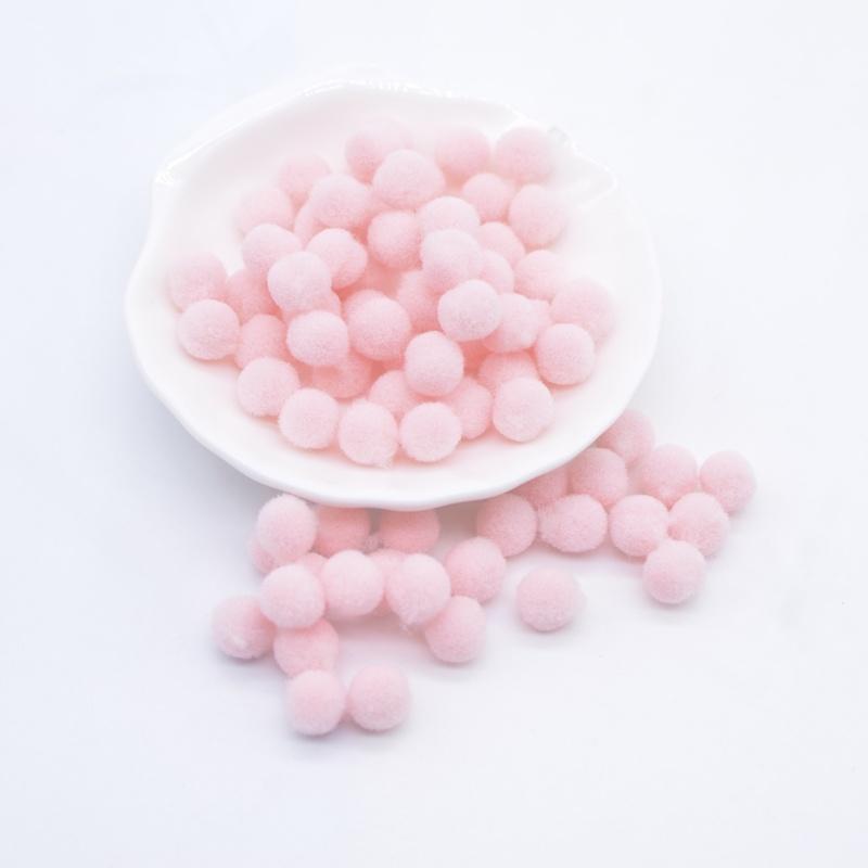 200Pcs 8mm Colorful Elastic Ball DIY Sewing On Patches Home Decoration Appliques Crafts Accessories