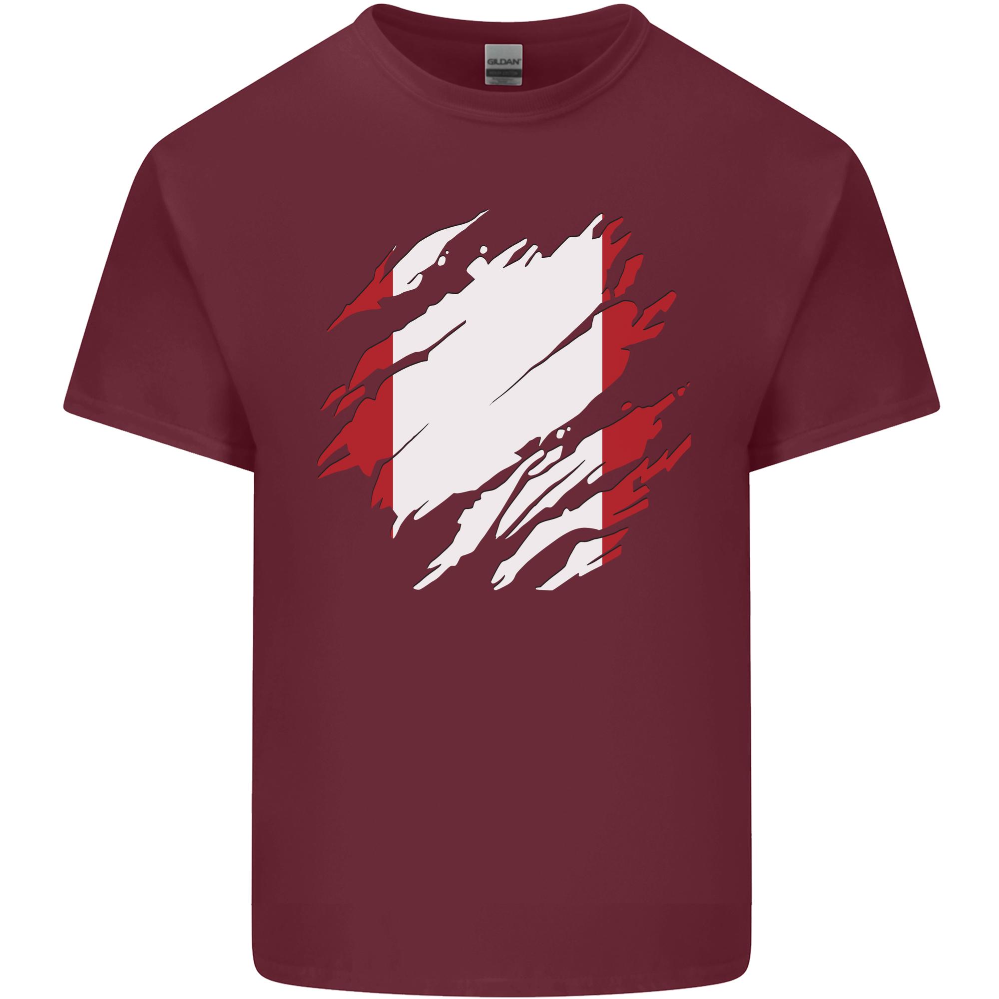 Torn Peru Flag Peruvian Day Football Unisexs Light Cotton TShirt S