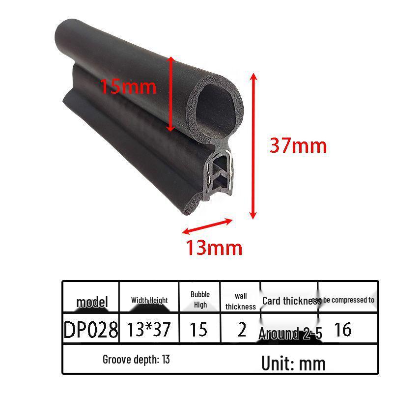 Customizable EPDM U-Shaped Rubber Sealing Strip for Electrical Cabinets and Car Doors