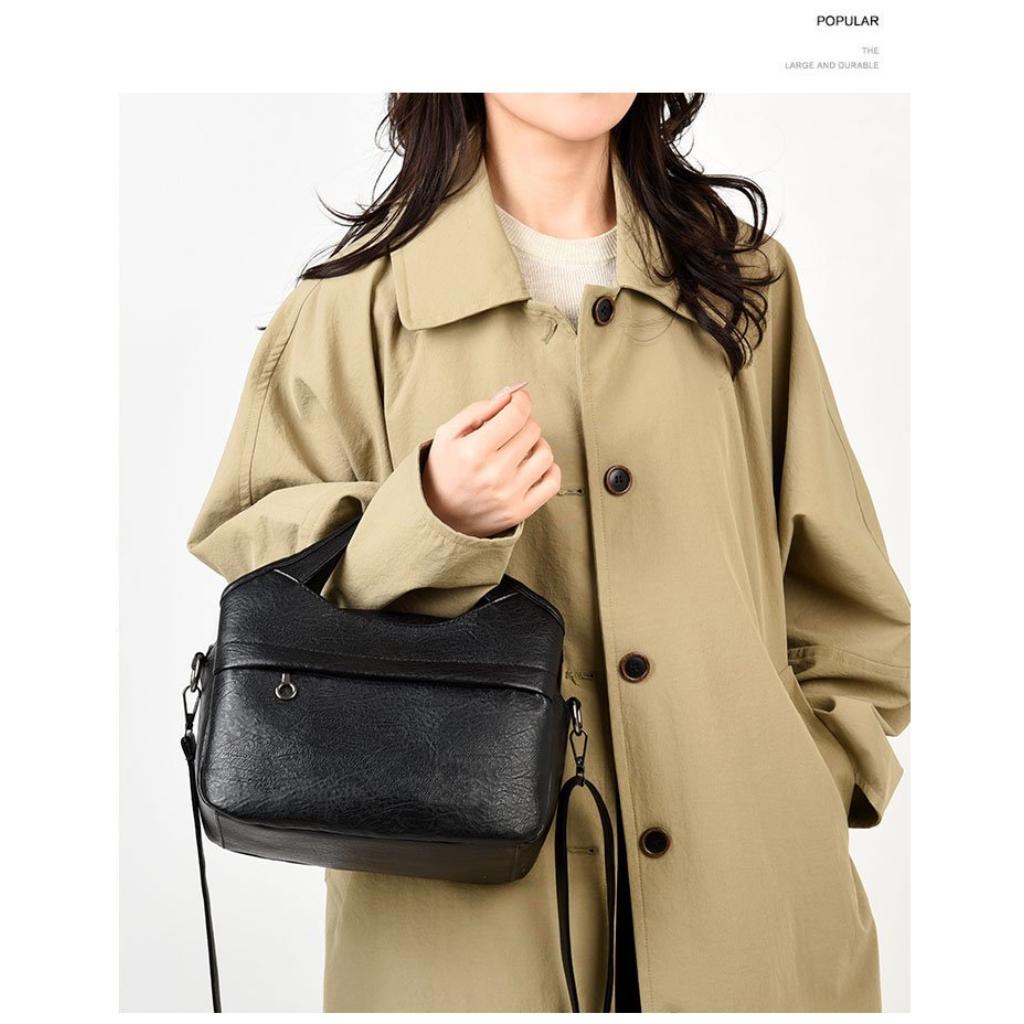 Shoulder Bag Unisex PU Adjustable Strap American Vintage Daily Commute