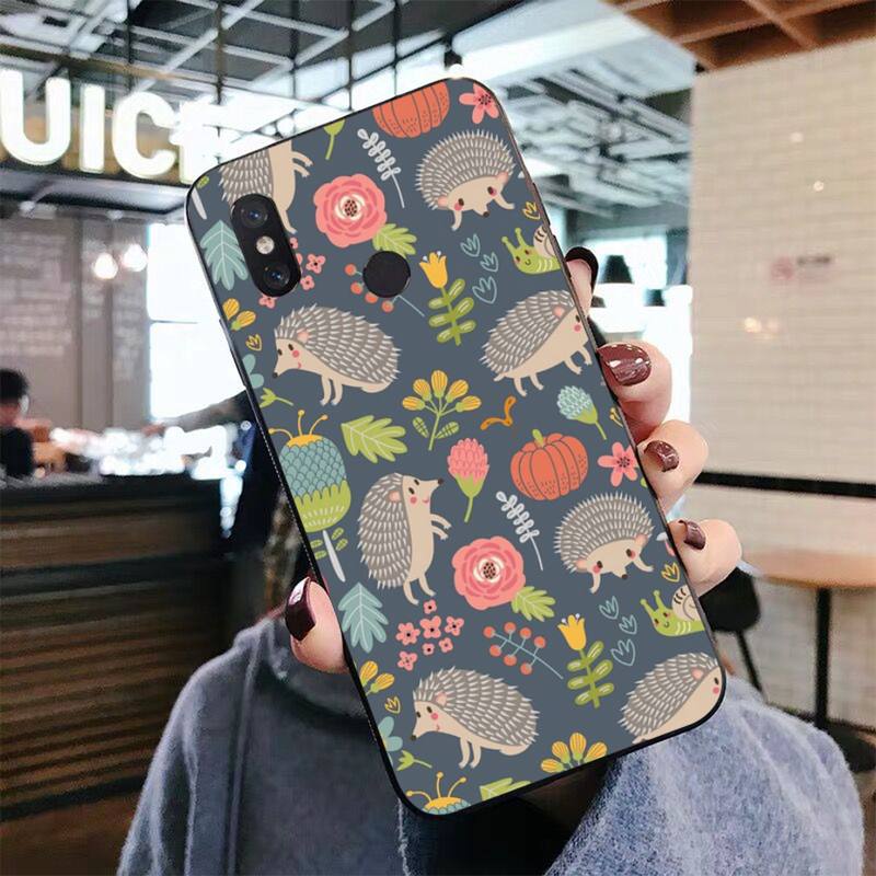 YNDFCNB Kawaii Jeż Etui na Telefon dla Xiaomi mi 8 9 10 lite pro 9SE 5 6 X max 2 3 mix2s F1