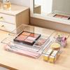 4pcs Desk Drawer Organizers Set Plastic Bathroom Storage Makeup Organizer Clear Transparent Storage Box Drawer Organizer