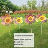 Dazzling Sunflower Pinwheel: Colorful Rotating Garden Decoration for Children with Wooden Handle