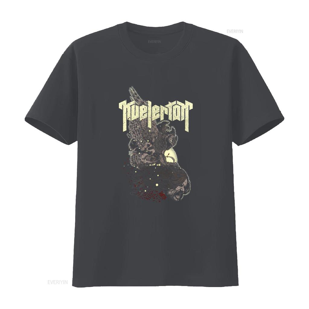 KVELERTAK CD Logo Decapitation Owl Flying with Head T Shirt 2X New Split Meir vintage Washed designer clothes Breathable