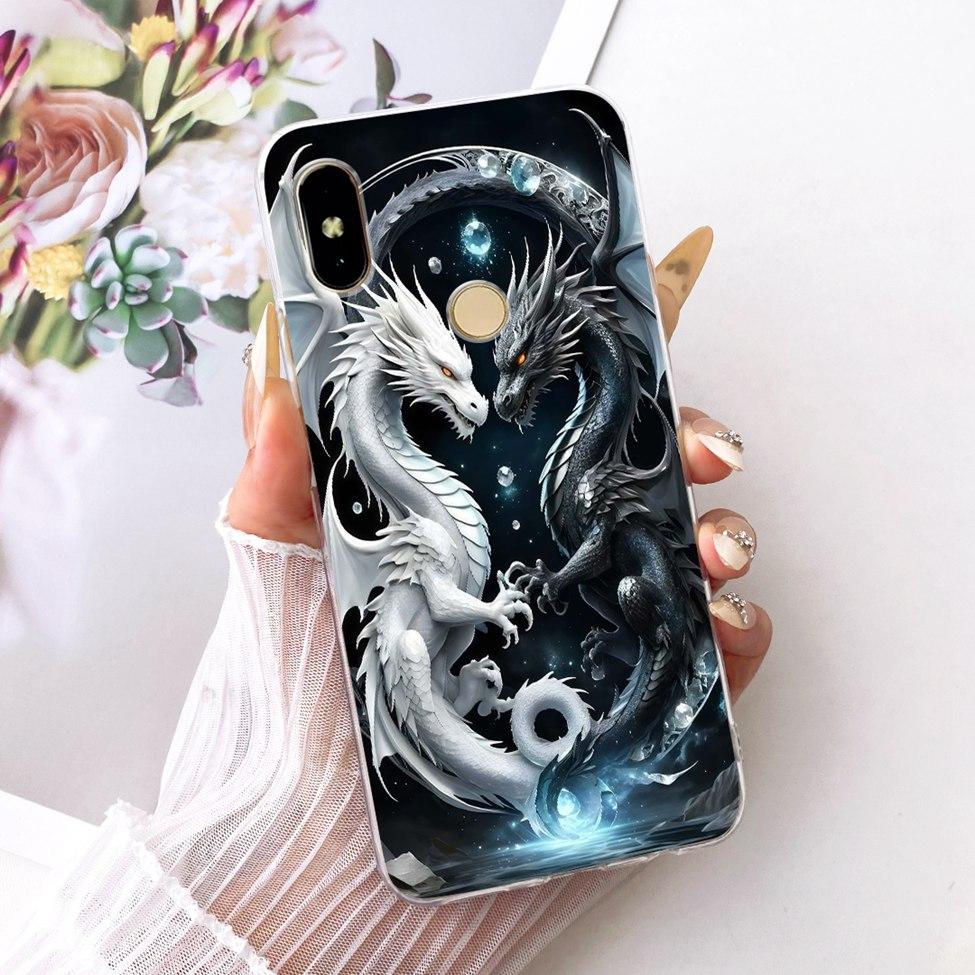 Cover For Redmi S2 Case Y2 Transparent Cute Cat Fashion Butterfly Funny Painted Casing For Redmi Y2 M1803E6G M1803E6H M1803E6I