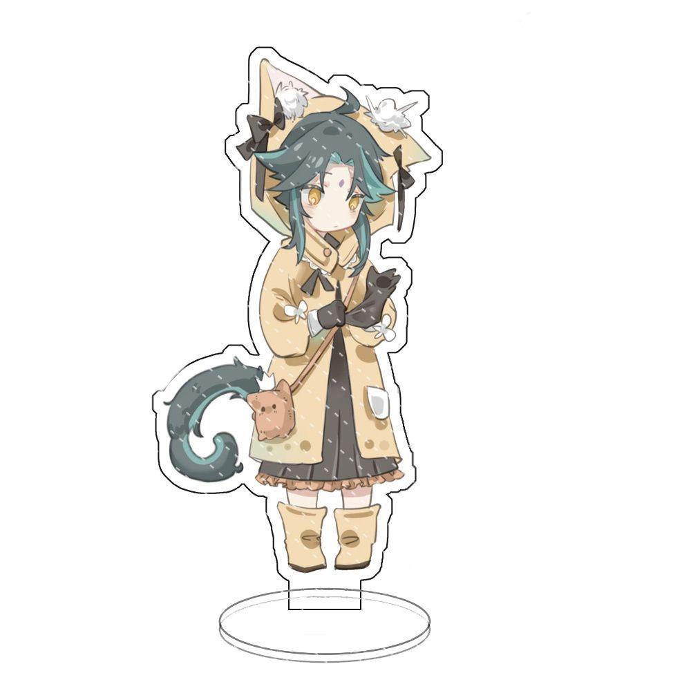 Anime Venti Scaramouche Card Cosplay Desktop Decoration Acrylic Standing Plate Gifts