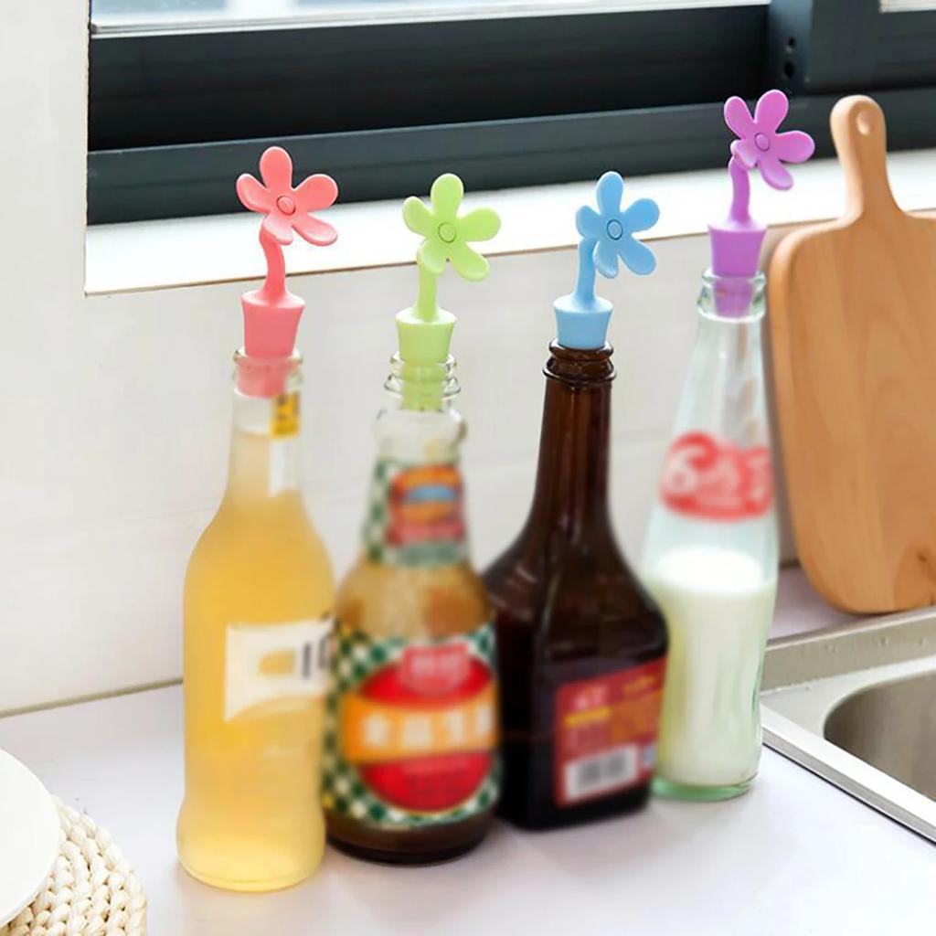 1pc-of flower silicone wine stopper, red wine stopper, bottle stopper, silicone beer stopper, random color